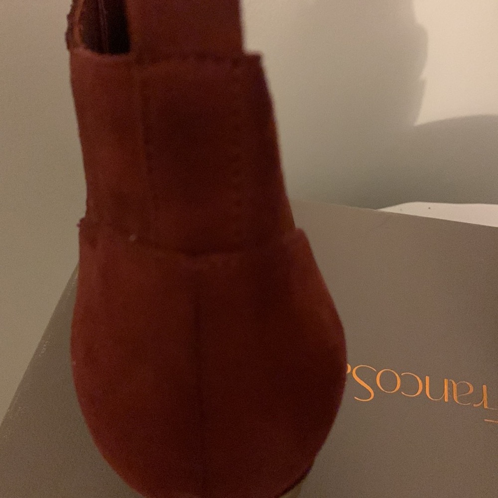 Rust Suede Western Bootie - image 6